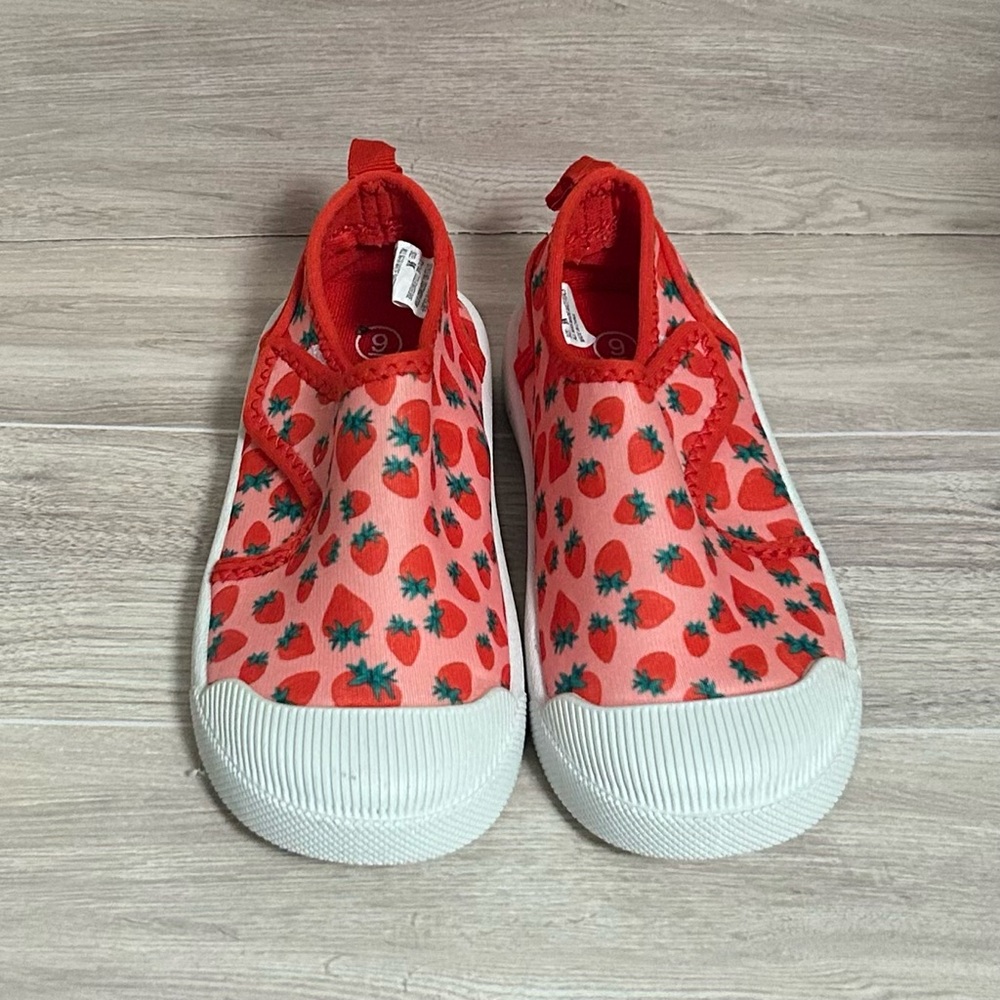 NWOT Pink/Red Velcro Sneakers - Toddlers